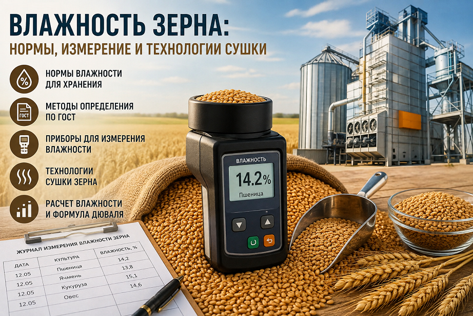 Влажность зерна для хранения: нормы, измерение и технологии сушки